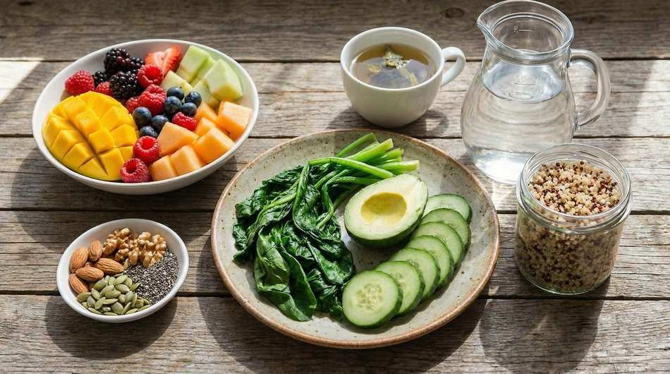 Sattvic (pure and harmonious): Fresh, nutrient-rich, and easily digestible foods that promote mental clarity, vitality, and calm